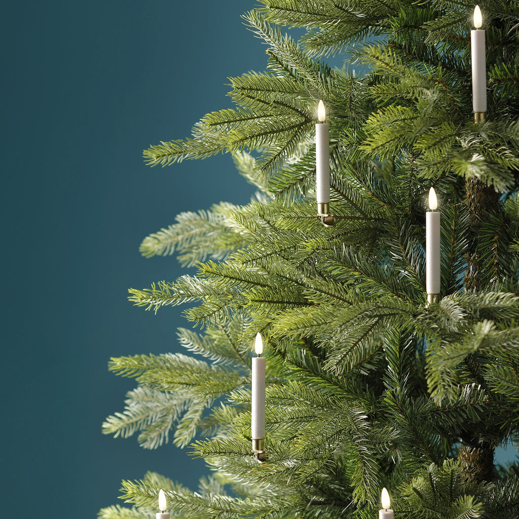 LED battery operated white candle lights - Set of 10