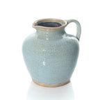 Crackled glaze stoneware jug style vase