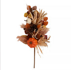 Autumn pumpkin and pinecone spray