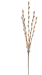 Orange/cream velvet willow bud style spray
