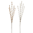 Orange/cream velvet willow bud style spray