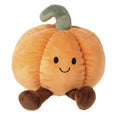Orange fabric pumpkin doorstop