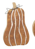 Gold speckled pumpkin decorations