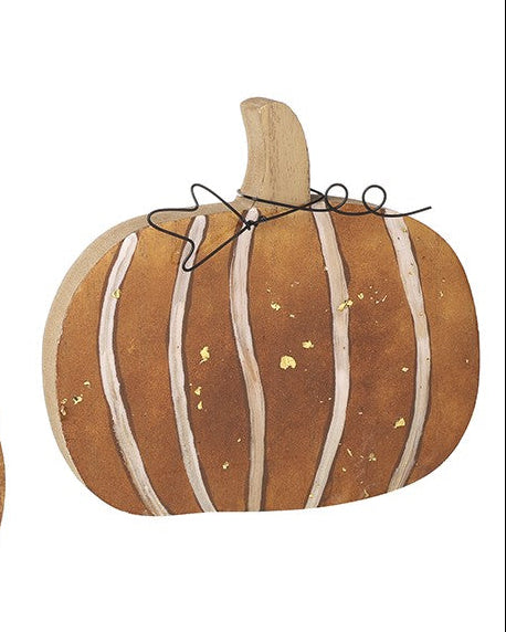 Gold speckled pumpkin decorations