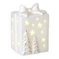 Light up present with bow and Christmas tree