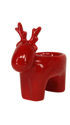 Red/white ceramic reindeer nite lite