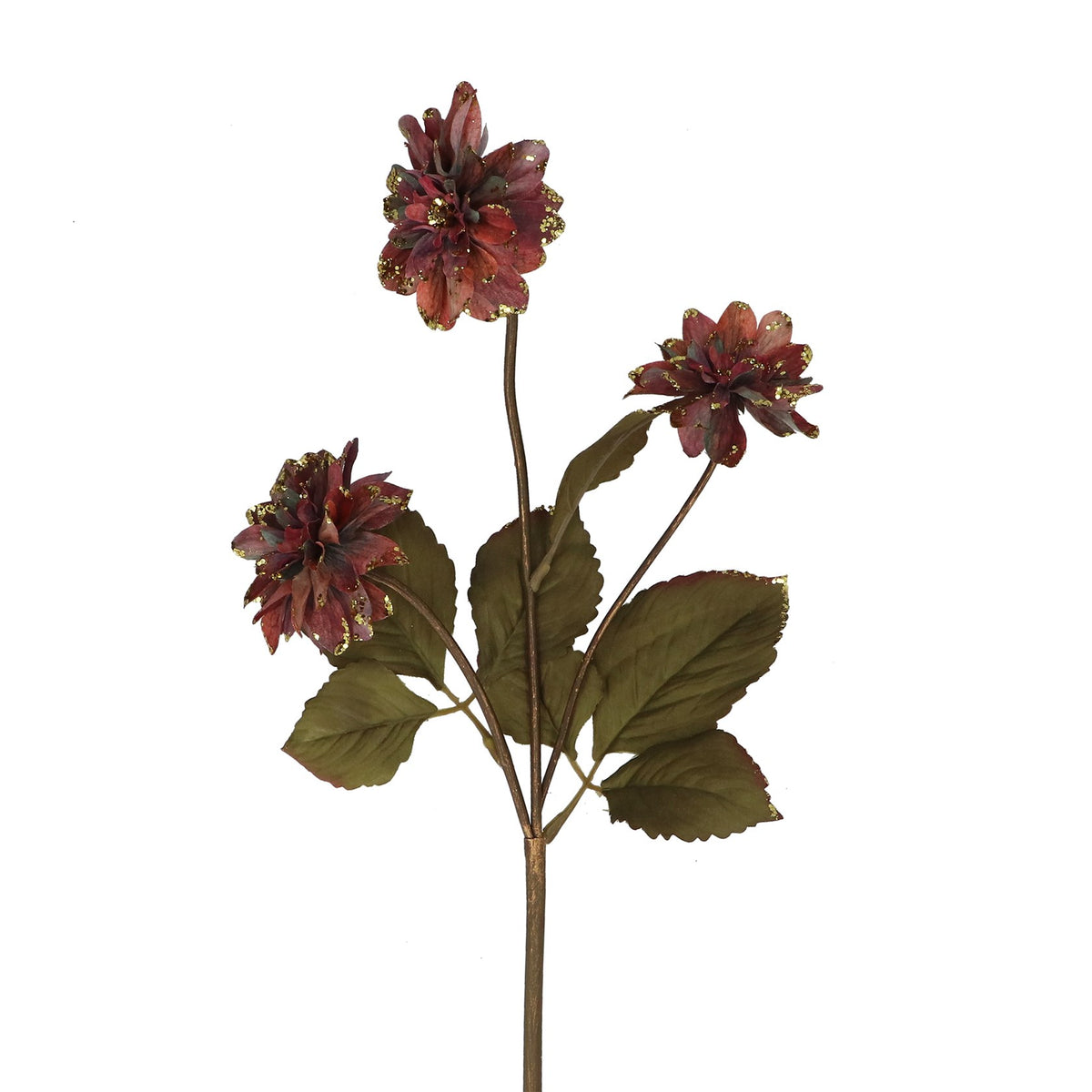 Burgundy Christmas dahlia spray