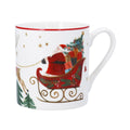Nostalgic sleigh scene bone china mug