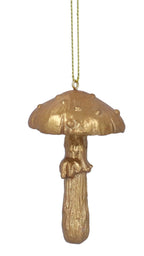 Old gold toadstool hanging decs