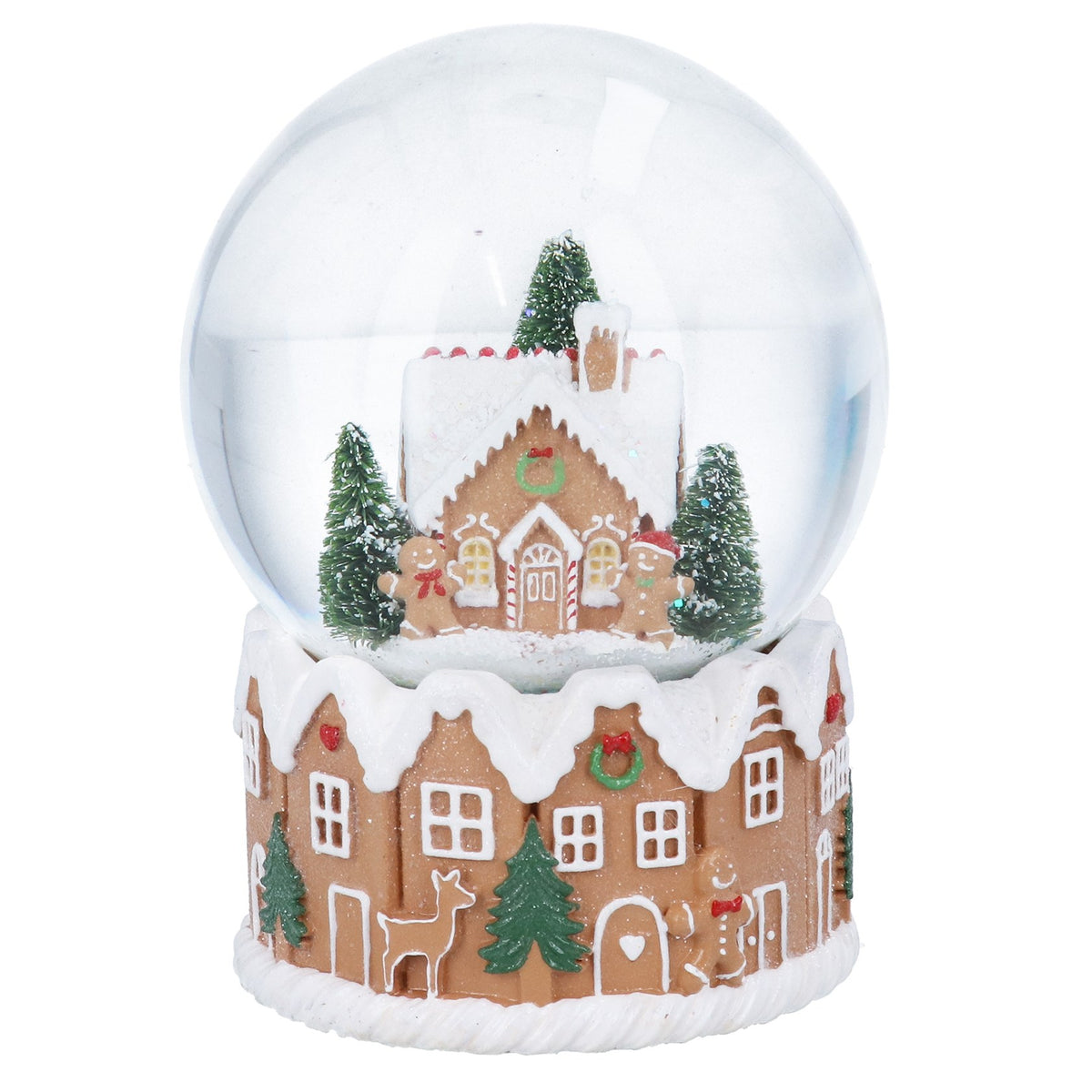 Musical snowglobe gingerbread house