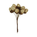 Gold glitter acorn pick bunch