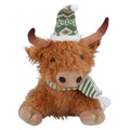 Plush sitting Hhghland cow ornament