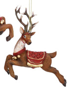Prancing reindeer hanging decs