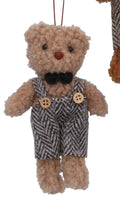 Fabric Mr/Mrs dressed Teddy hanging decs