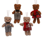 Fabric Mr/Mrs dressed Teddy hanging decs