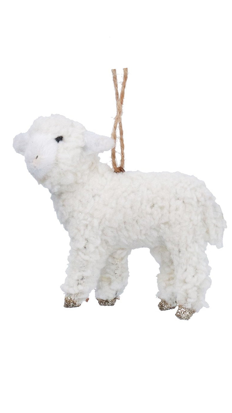 Faux fur lambs hanging decs