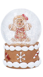 Mr & Mrs Gingerbread mini snowglobe