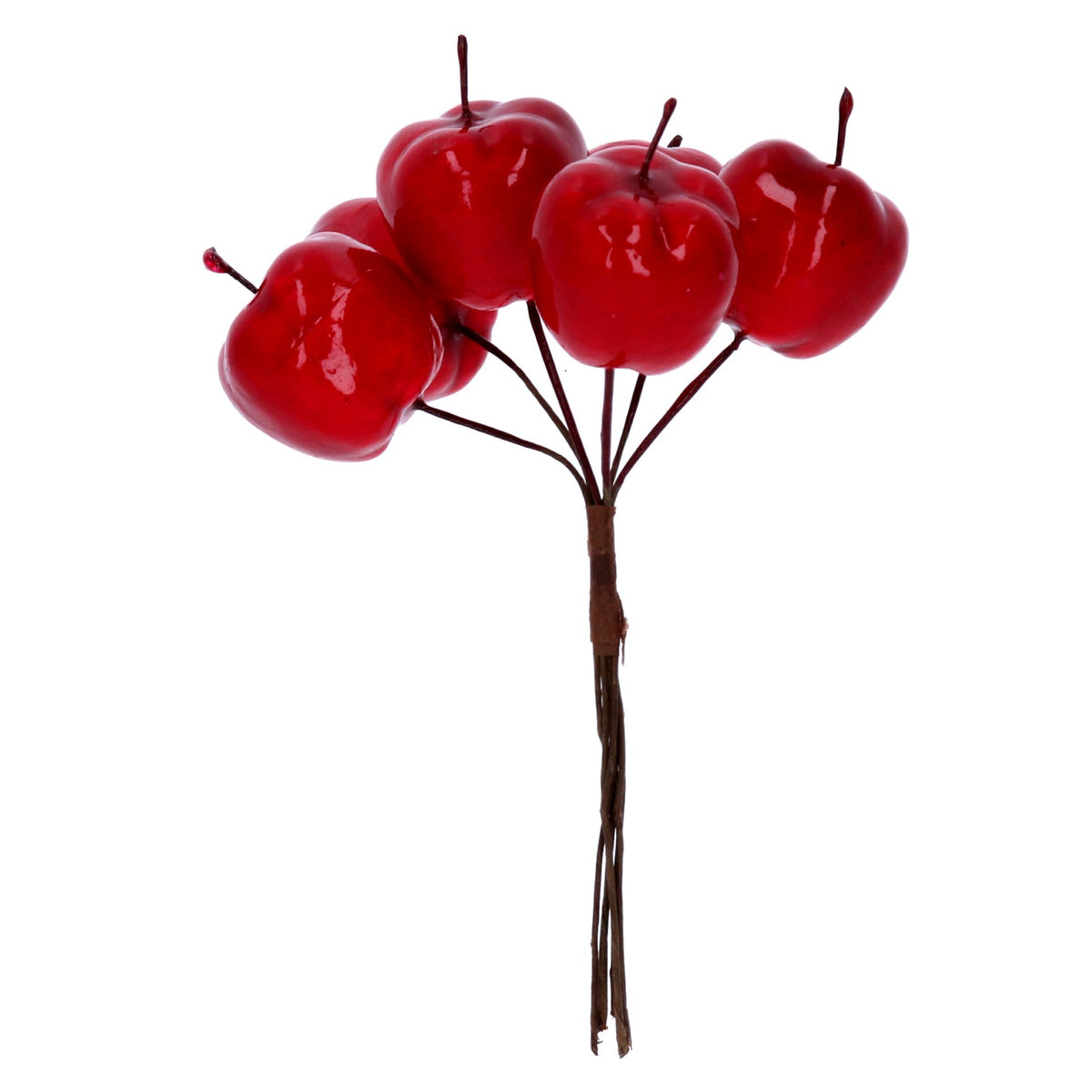 Shiny red apple pick bunch