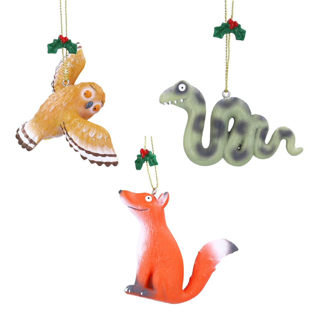 Gruffalo Owl/Snake/Fox hanging decs