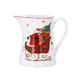 Nostalgia sleigh print bone china jug