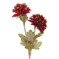 Burgundy/gold glitter dahlia