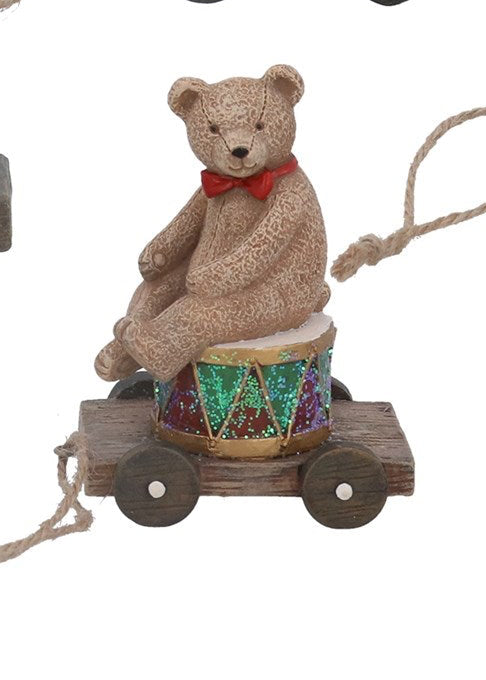 Vintage style pull-a-long toy ornament