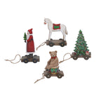 Vintage style pull-a-long toy ornament