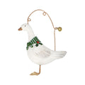 Goose with scarf wooden hanging dec