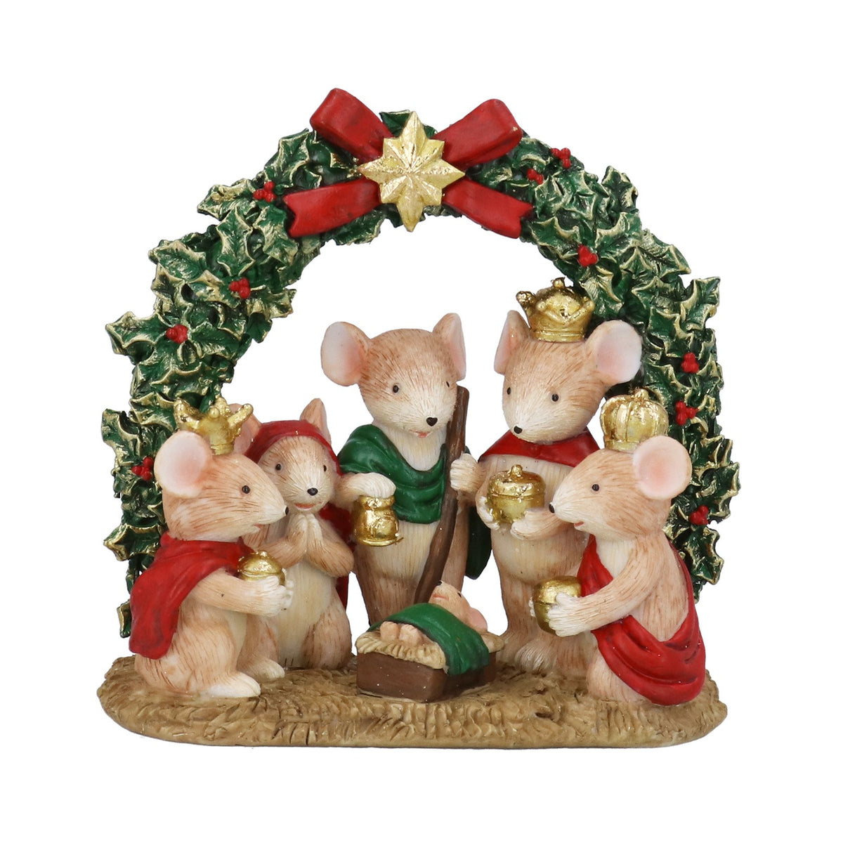 Mice nativity scene ornament