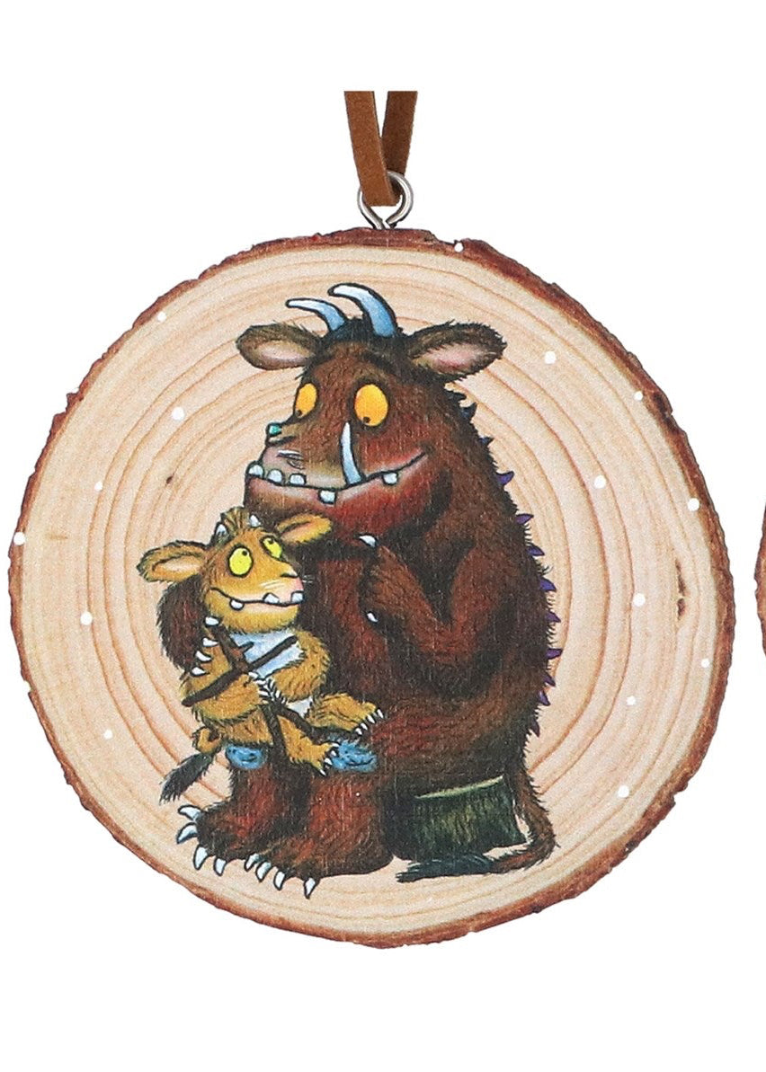 Gruffalo’s Child wooden log Baby's 1st Christmas hanging dec