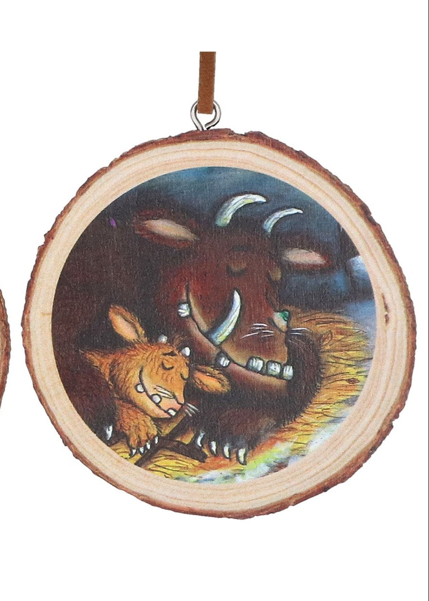 Gruffalo’s Child wooden log Baby's 1st Christmas hanging dec