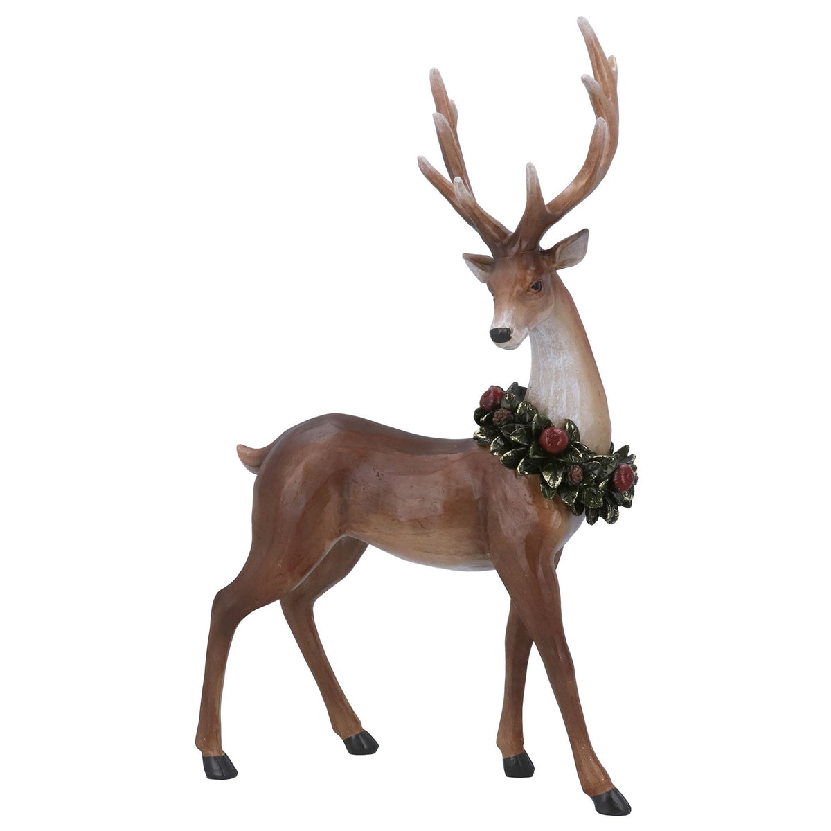 Stag ornament with fruit & nut wreath