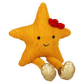 Yellow star with red bow fabric shelf sitter