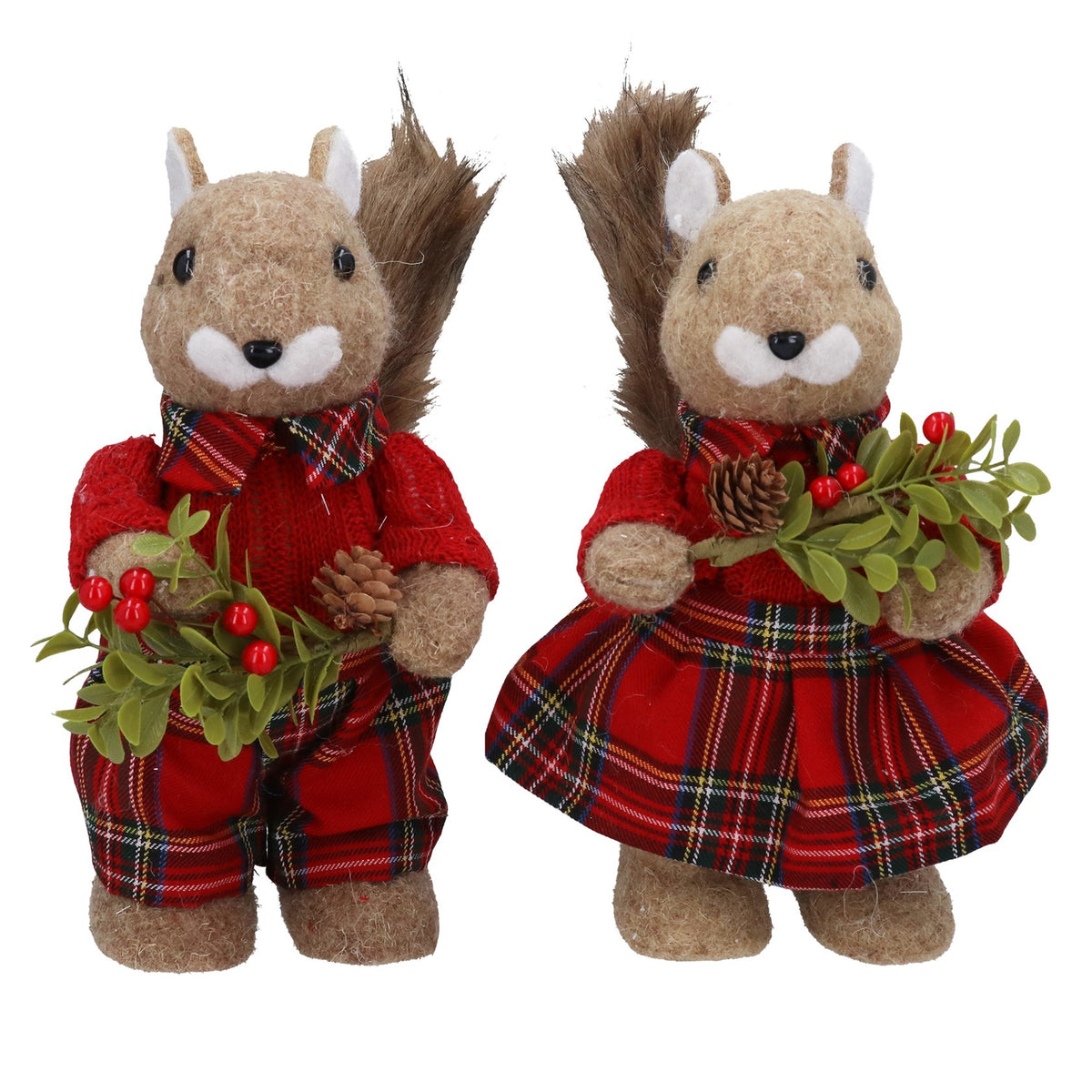 Mr/Mrs Squirrel with tartan clothing