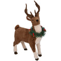 Fabric stag with wreath (50cm)