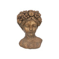 Gold stone woman with fruit head planter (Small)