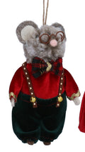 Mr/Mrs Mouse with tartan trim