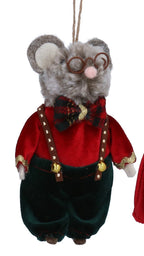 Mr/Mrs Mouse with tartan trim