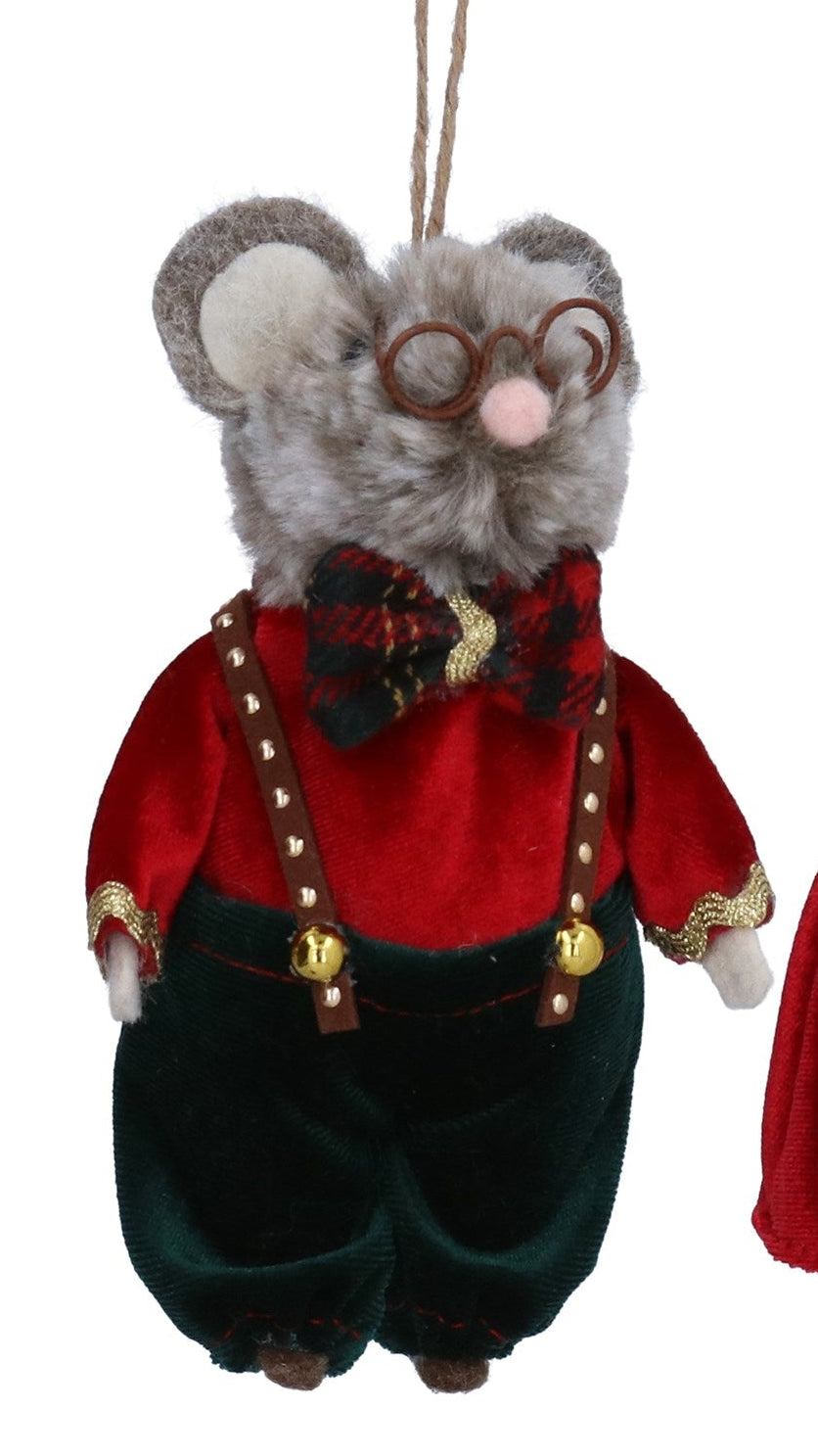 Mr/Mrs Mouse with tartan trim