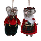 Mr/Mrs Mouse with tartan trim