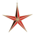 Gold acrylic/red mirror 5-point star (large)