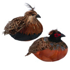 Feather sitting partridge ornament