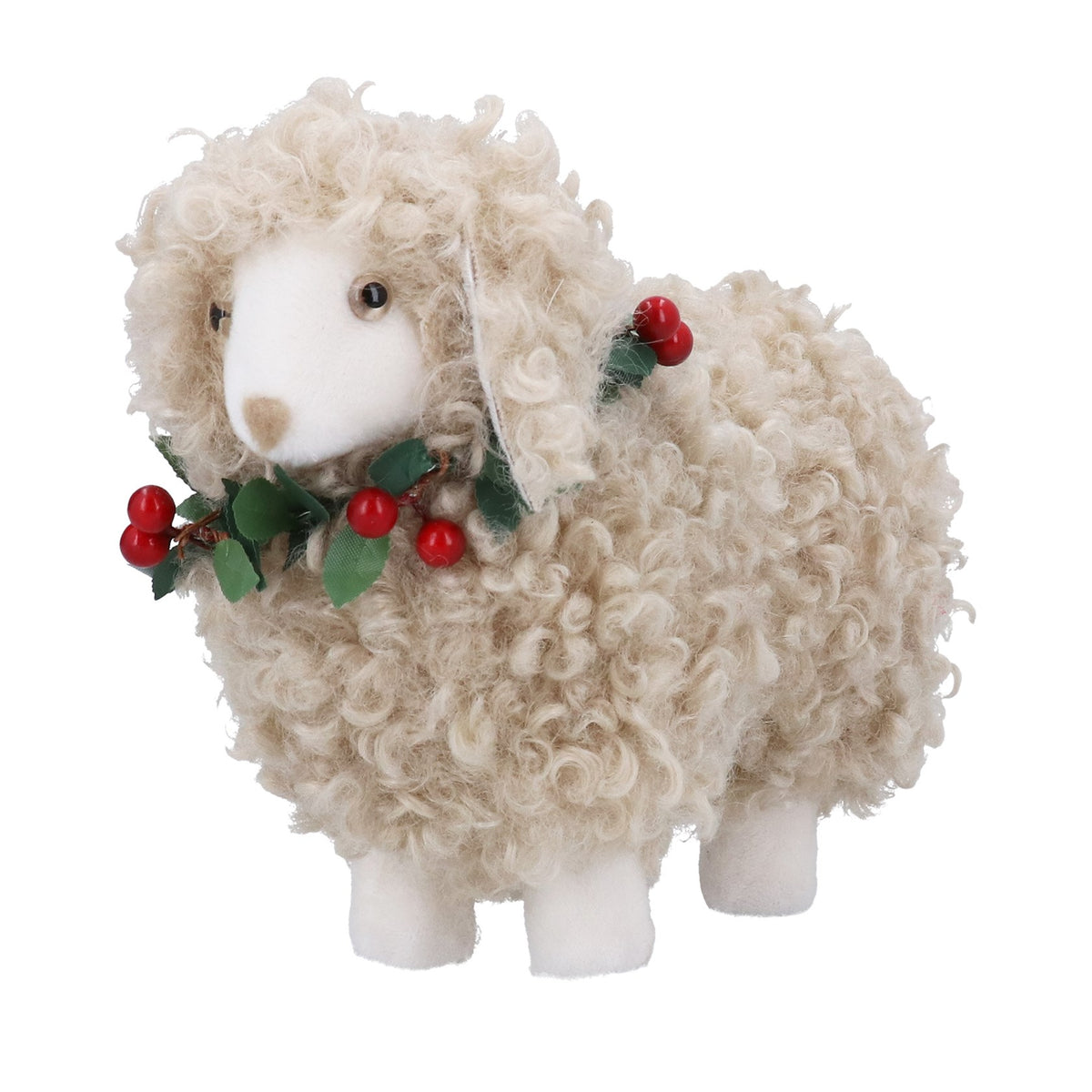 Sheep with wreath ornament