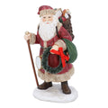 Santa with wreath and sack ornament
