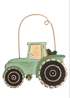 Red/Green resin hanging tractor