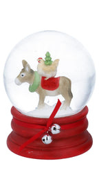 Donkey/cow snow globe