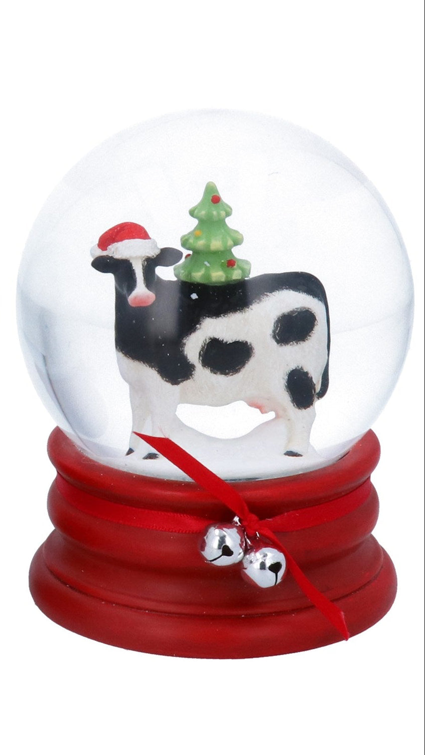 Donkey/cow snow globe