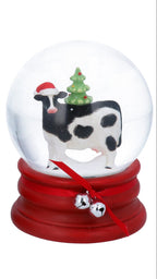 Donkey/cow snow globe