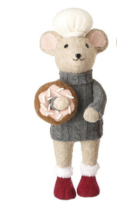Felt mice with white hat