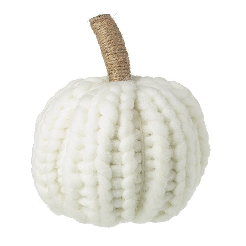 White knitted pumpkin